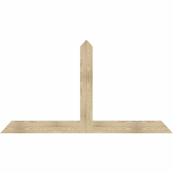 Ekena Millwork Portland Rough Sawn Timber Gable Bracket, Douglas Fir, 84"W x 45"H x 2"D x 6"F, 13/12 Pitch GBW084X45X0206POR00RDF - main